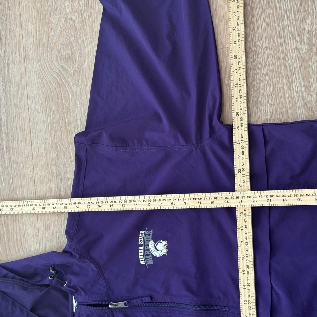 Champion Winona State Warriors Half-Zip Hooded Anorak Jacket Purple 8