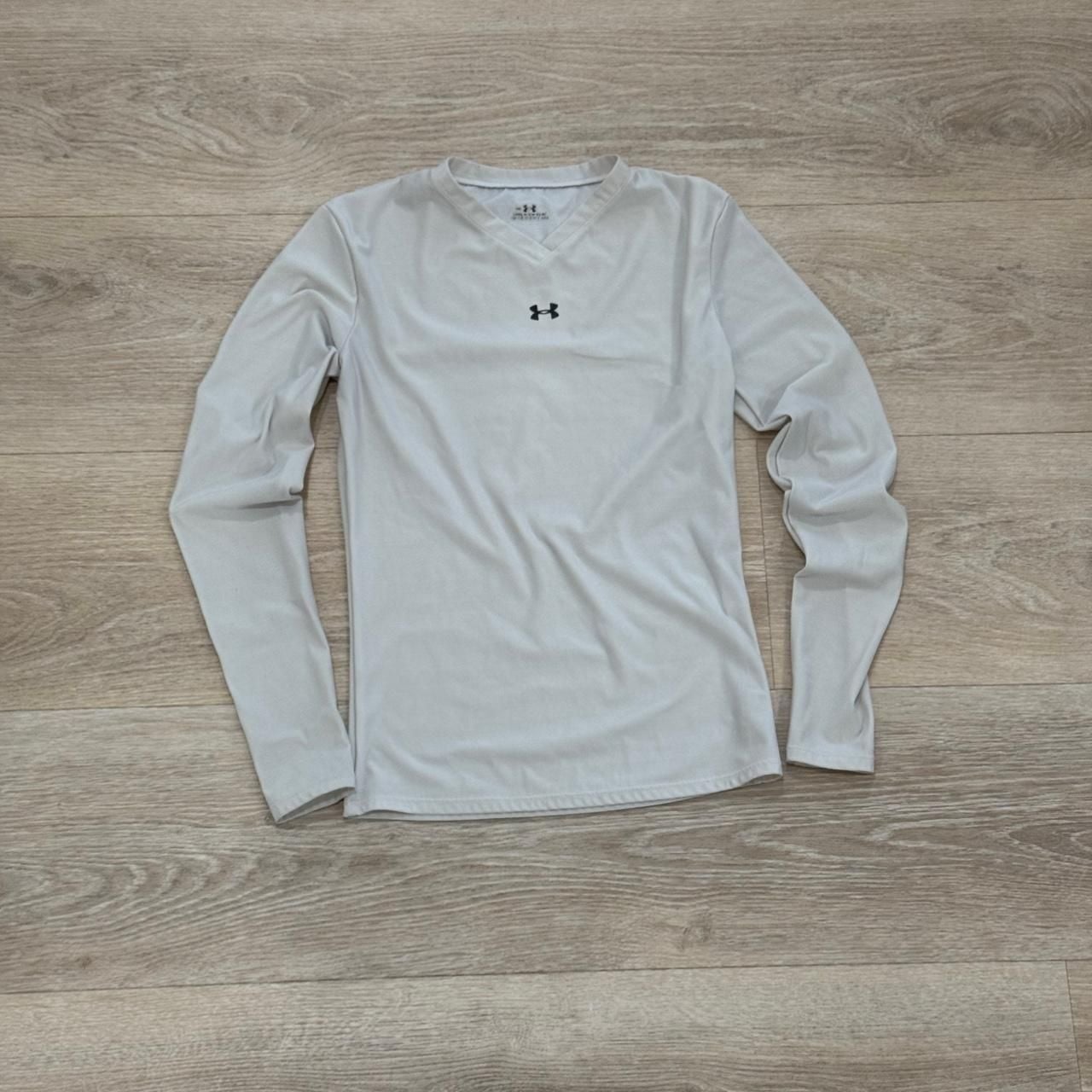 Under Armour HeatGear Long Sleeve Compression Shirt White Medium 2