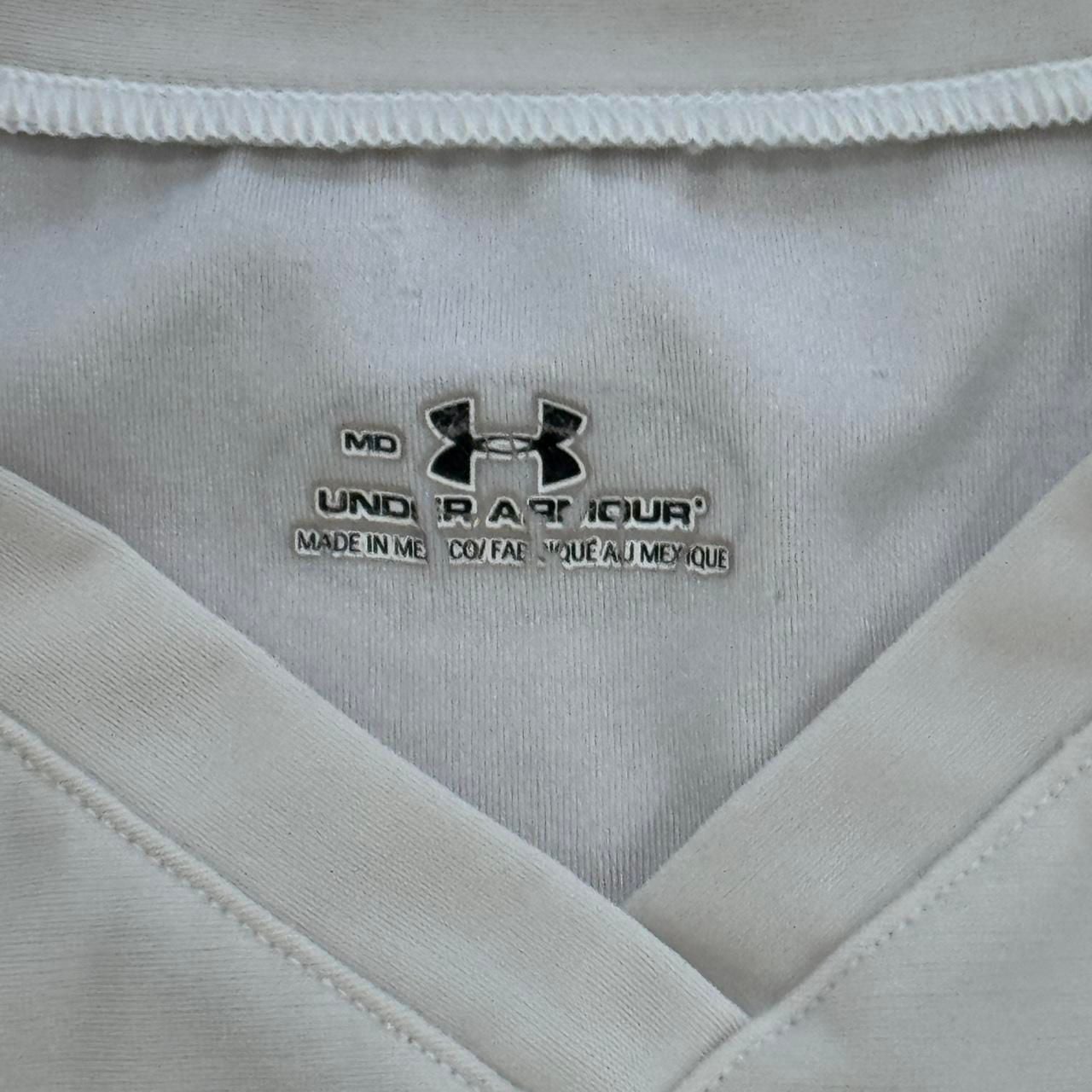 Under Armour HeatGear Long Sleeve Compression Shirt White Medium 4