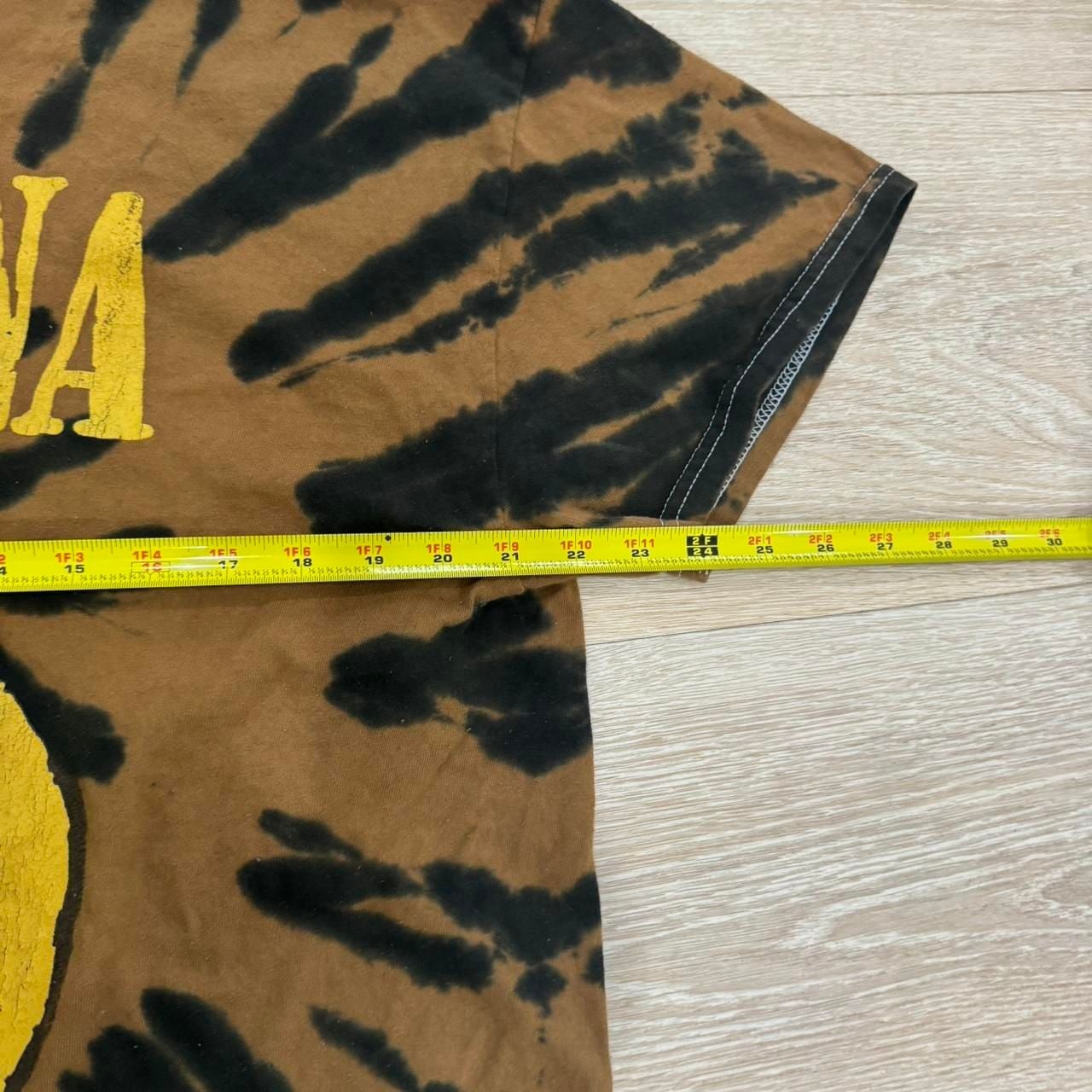Nirvana Smiley Face Bleach Tie Dye Band T-Shirt Size Large 7