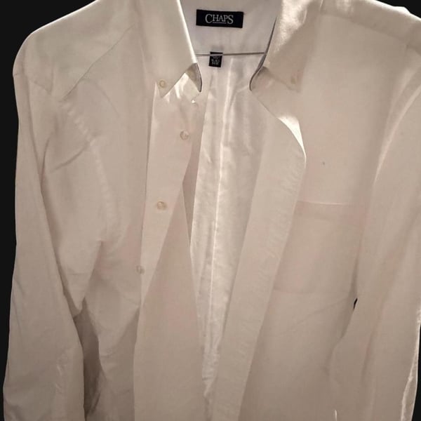 Chaps White Oxford Long Sleeve Button Down Shirt