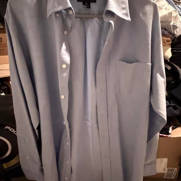 Lands' End Supima Cotton Oxford Shirt Light Blue