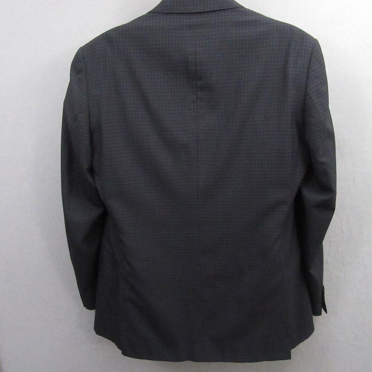 Murano Collezioni Men's 2-Piece Suit 44L Slim Fit Black Check Wool 2