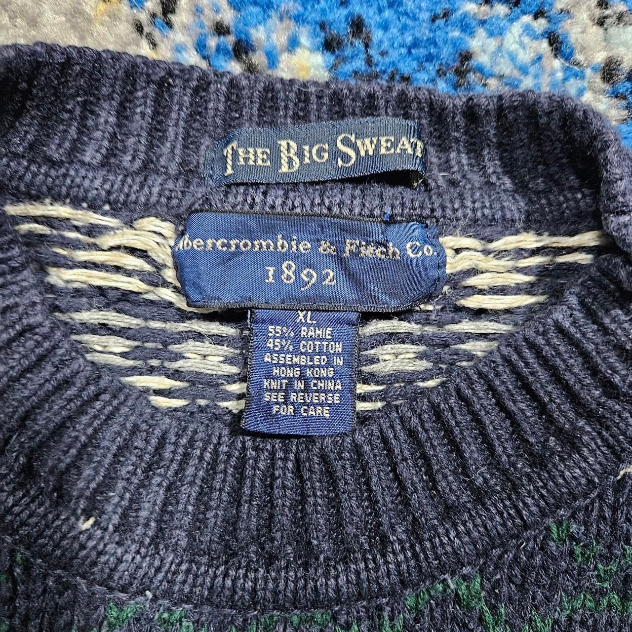 Vintage Abercrombie & Fitch The Big Sweater Fair Isle Knit 3
