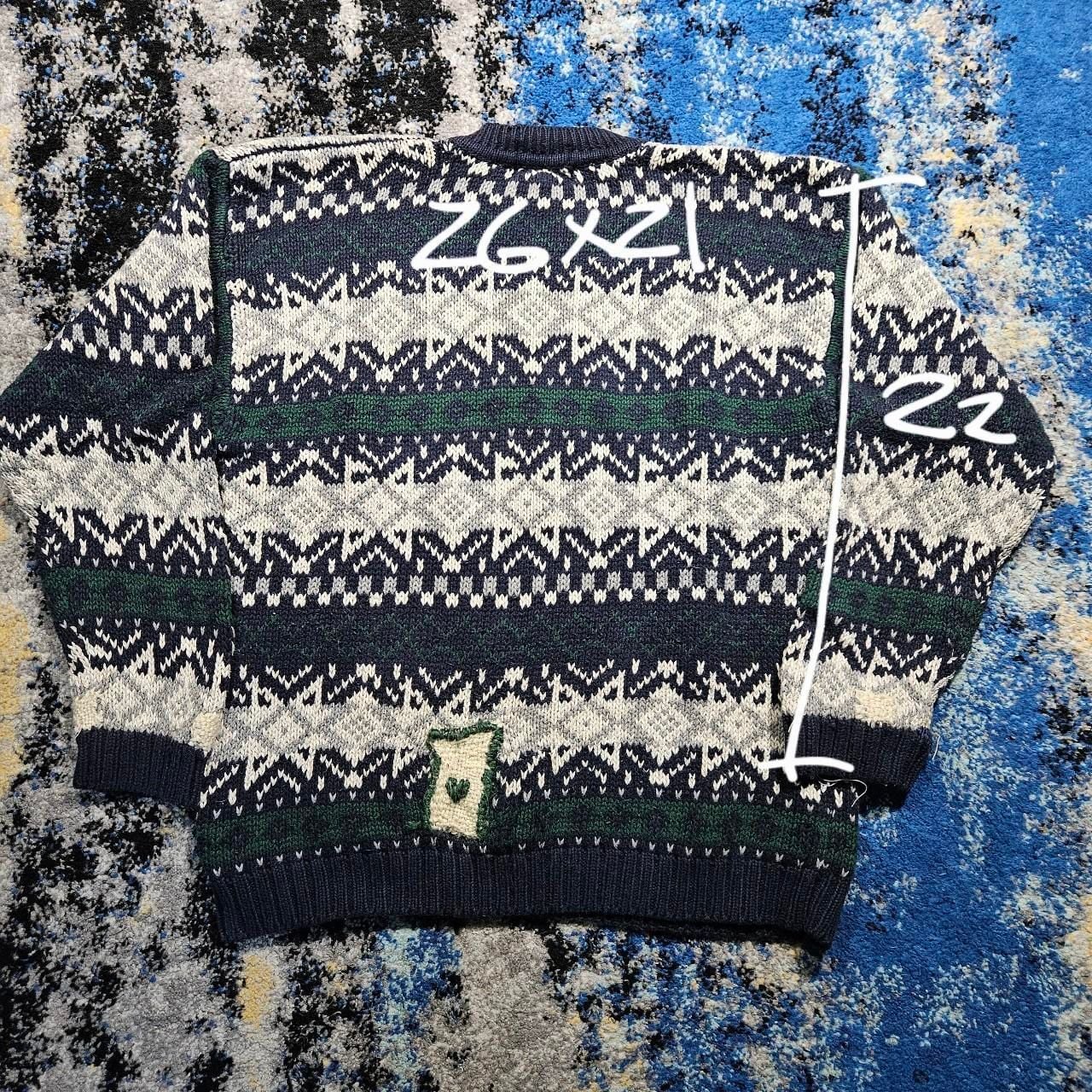 Vintage Abercrombie & Fitch The Big Sweater Fair Isle Knit 4