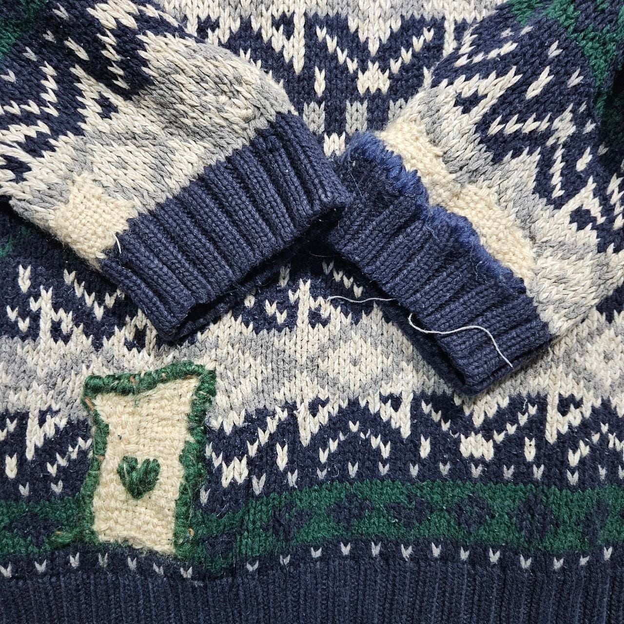 Vintage Abercrombie & Fitch The Big Sweater Fair Isle Knit 5