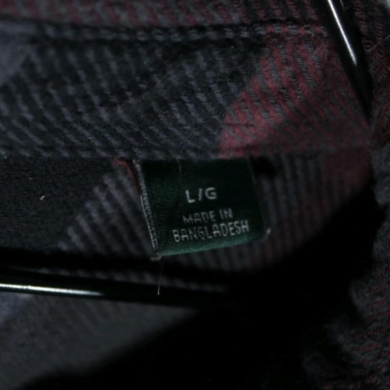 Orvis Classic Collection Flannel Shirt Black & Burgundy Plaid 7