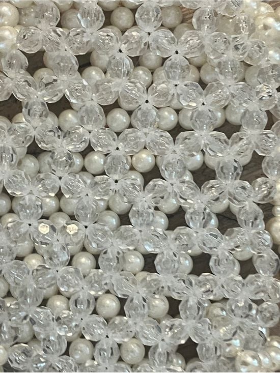 Pearl Beaded Shoulder Bag - White 5