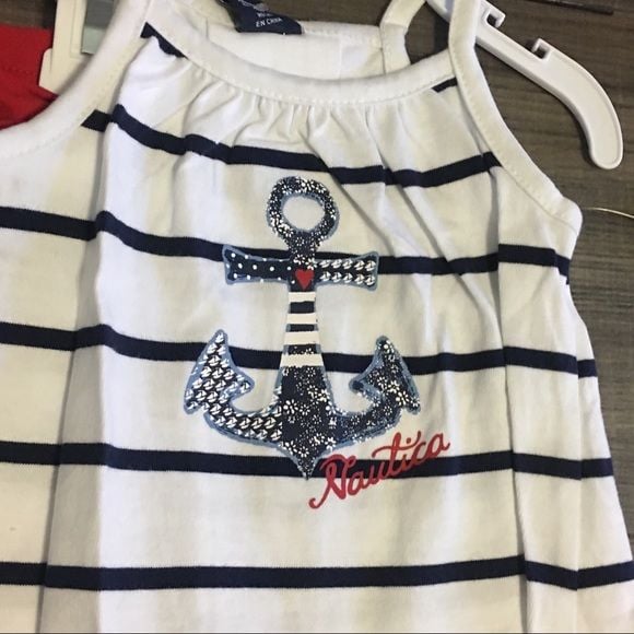 Nautical nautical baby girls tank/ leggings set 3