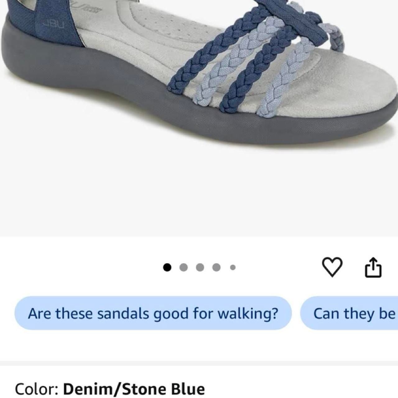 JBU by Jambu Prague Braided Sandals Denim Stone Blue Size 6.5 5