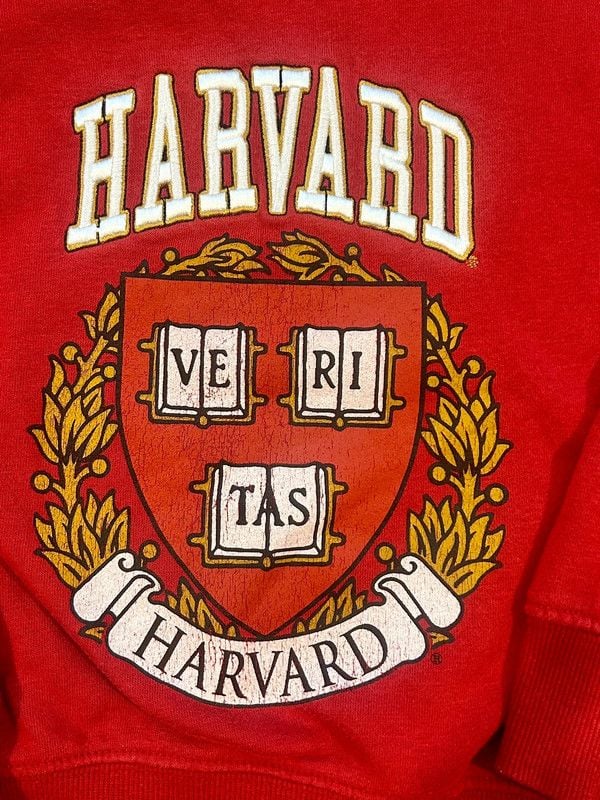 Red Harvard Crewneck Sweatshirt 2