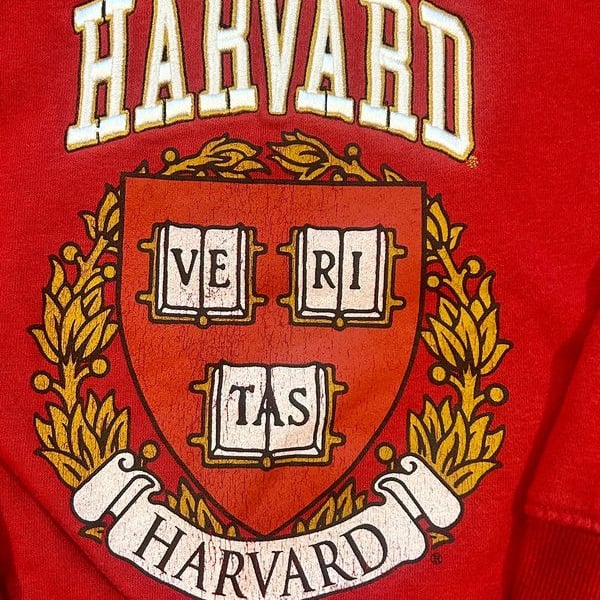 Red Harvard Crewneck Sweatshirt