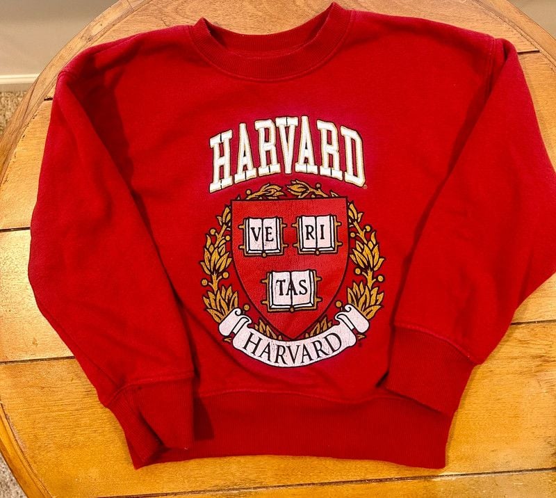 Red Harvard Crewneck Sweatshirt 3