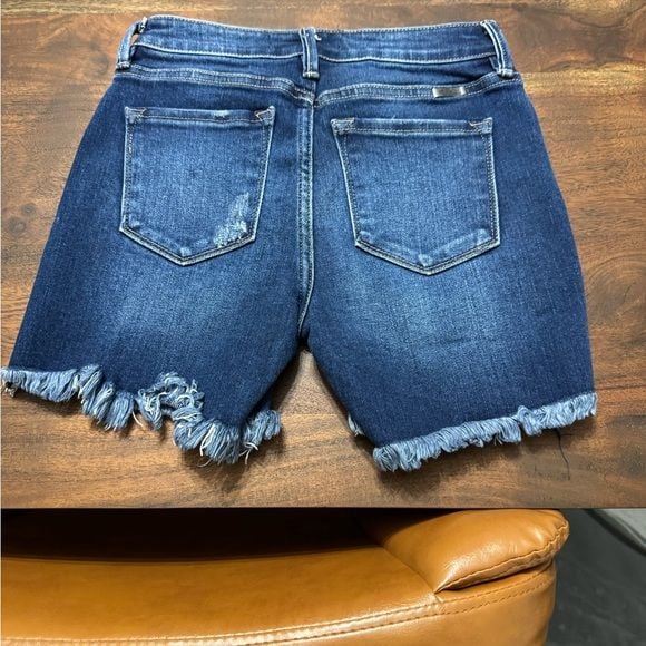 KanCan Dark Blue Distressed Jean Shorts NWOT - Size S 3