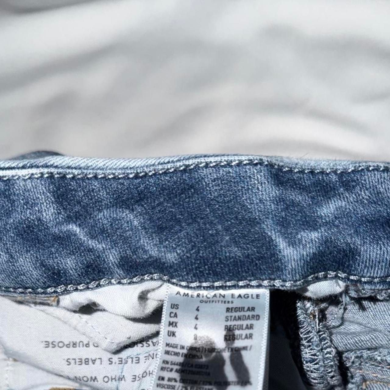 American Eagle Curvy Hi-Rise Jegging Distressed Skinny Jeans Size 4 5