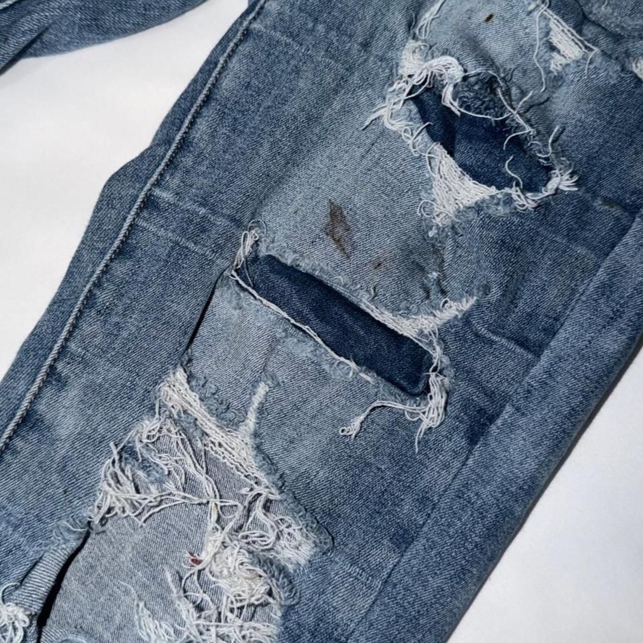 American Eagle Curvy Hi-Rise Jegging Distressed Skinny Jeans Size 4 6