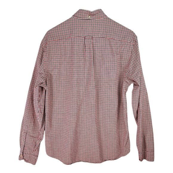 J. Crew Mens Slim Fit Button Down Shirt Long Sleeve Gingham‎ Red Blue Size Large 9