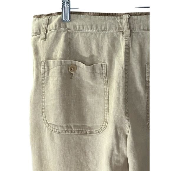 Saks Fifth Avenue GRAY 100% Linen Shorts Mens 34 Beige Quiet Luxury 8