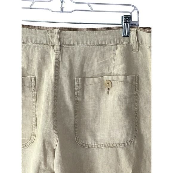 Saks Fifth Avenue GRAY 100% Linen Shorts Mens 34 Beige Quiet Luxury 9