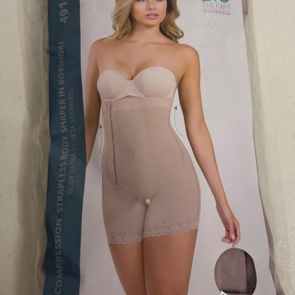 CYSM Biotherapy Shapewear Strapless Body Shaper Boyshort Style 491