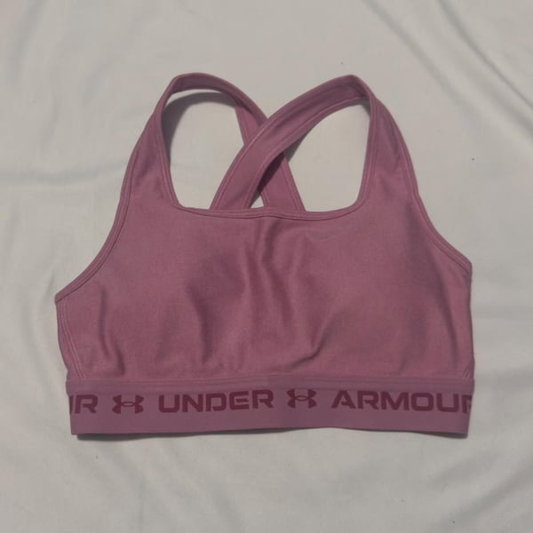 Under Armour Compression Sports Bra Pink Size SM