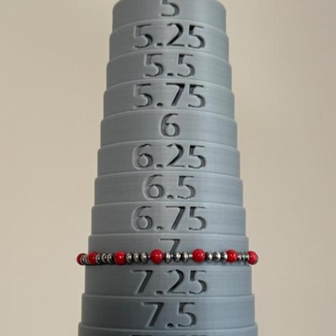 Southwestern Sterling Silver and Red Coral Beaded Stretchy Bracelet 5