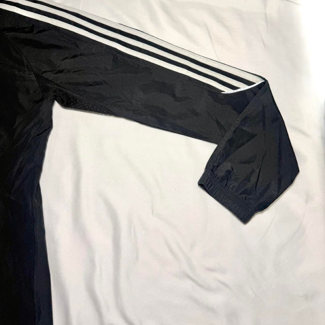 Adidas ClimaProof Black Three Stripe Athletic Windbreaker Jacket 6