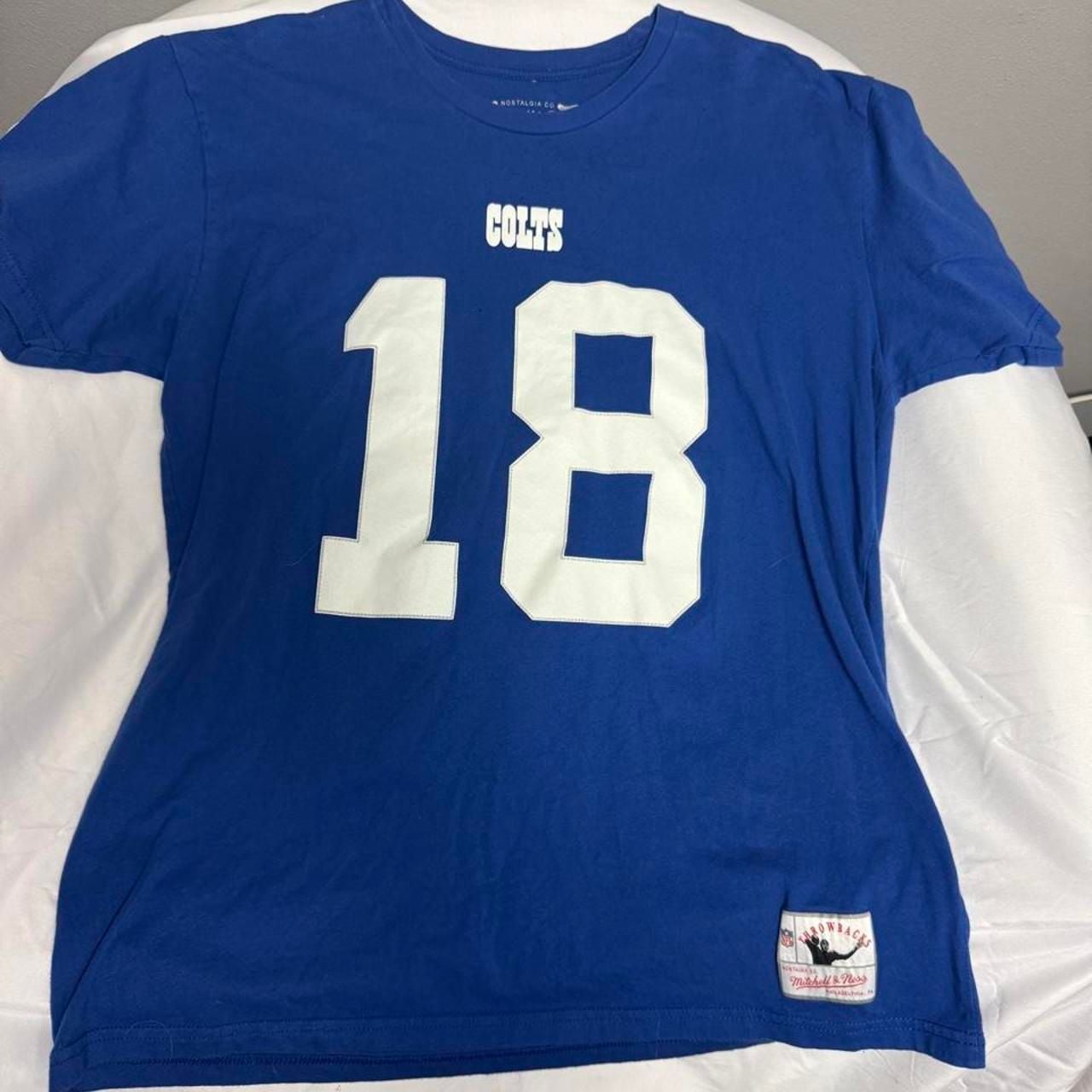 Mitchell & Ness Indianapolis Colts Peyton Manning #18 Throwbacks T-Shirt 3