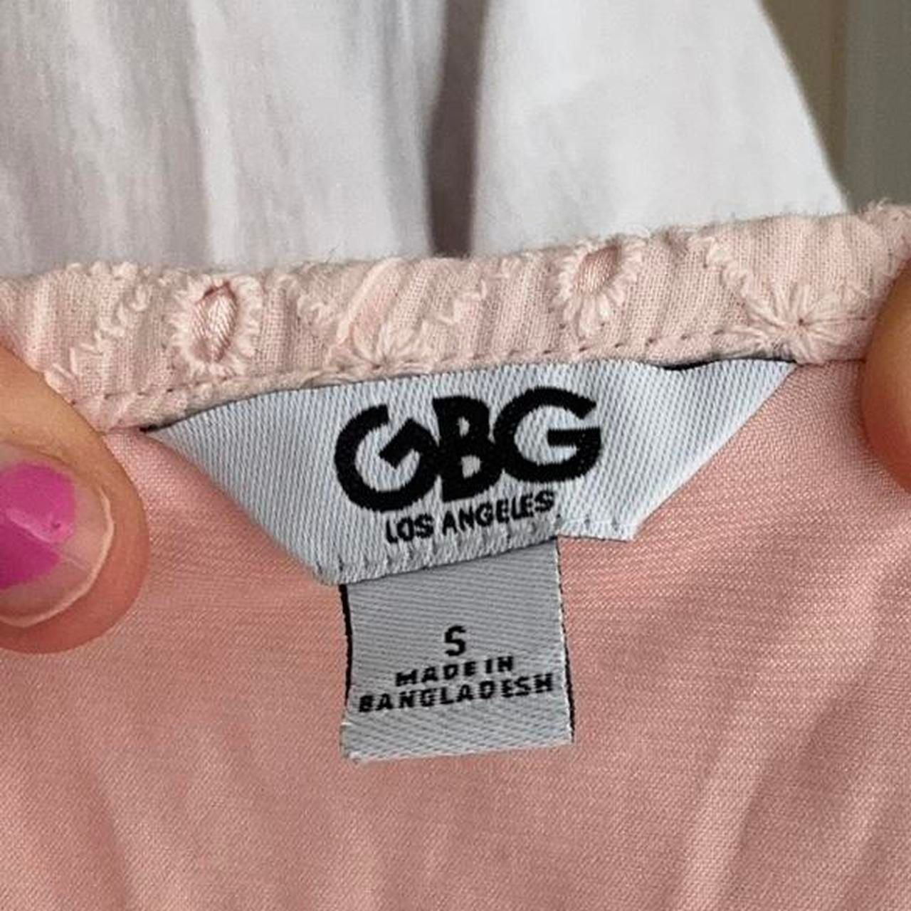 GBG Los Angeles Pink Eyelet Off The Shoulder Crop Top Size S 7