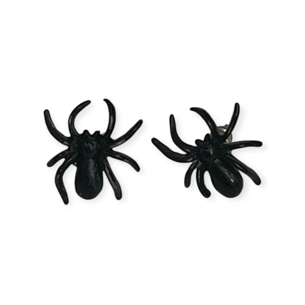 Vintage Avon, black spider stud earrings