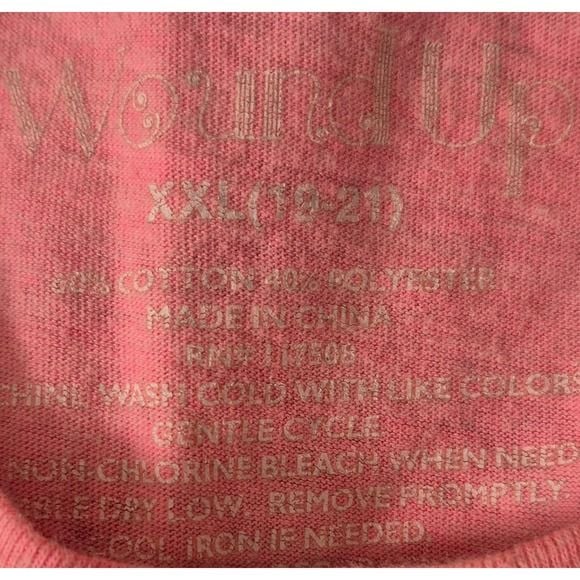 Wound Up Pink Graphic Tee Bundle Allergic to Mornings Karma Womens L and XXL 3