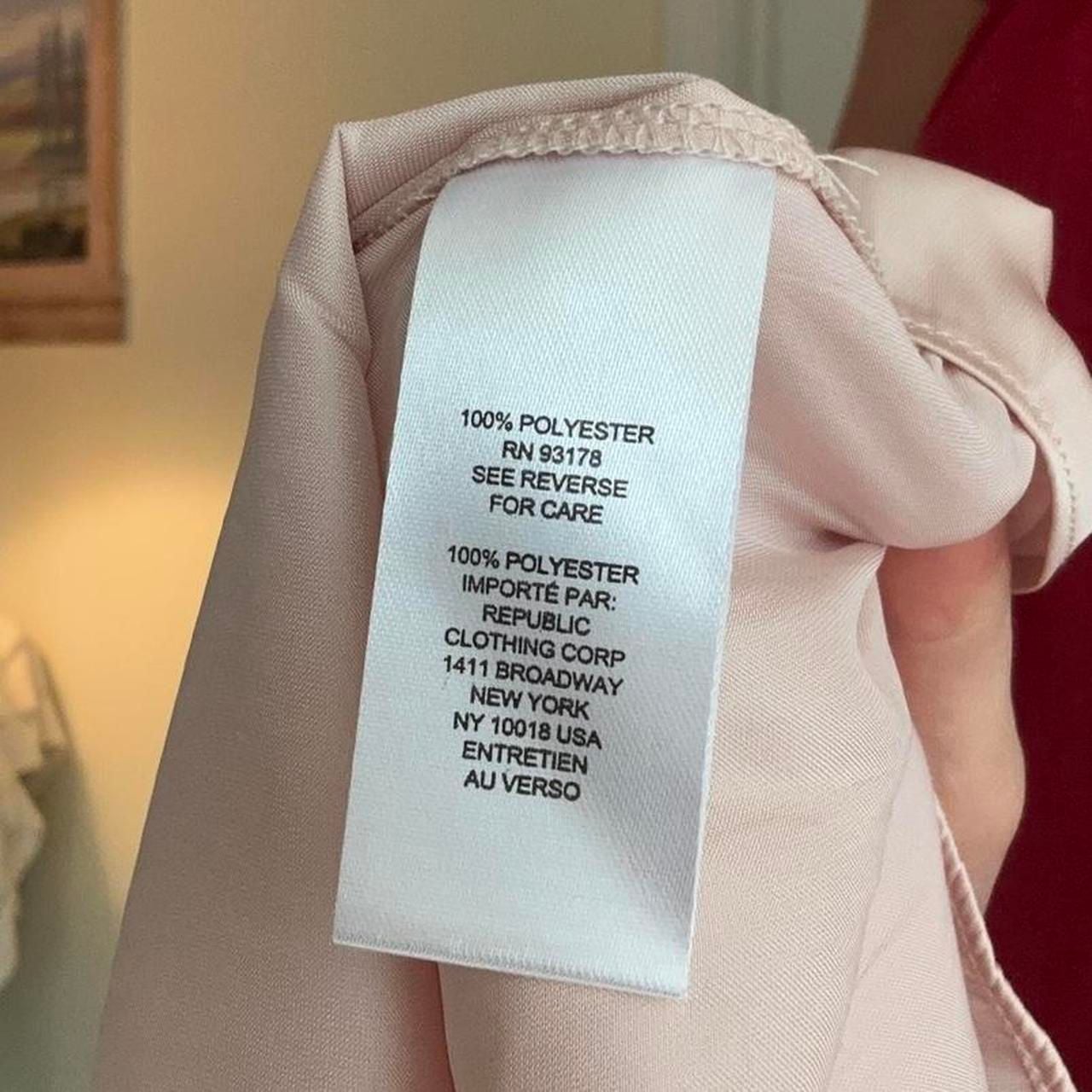 Elie Tahari Pink Satin Babydoll Blouse Ruffle Sleeve Button Front 7