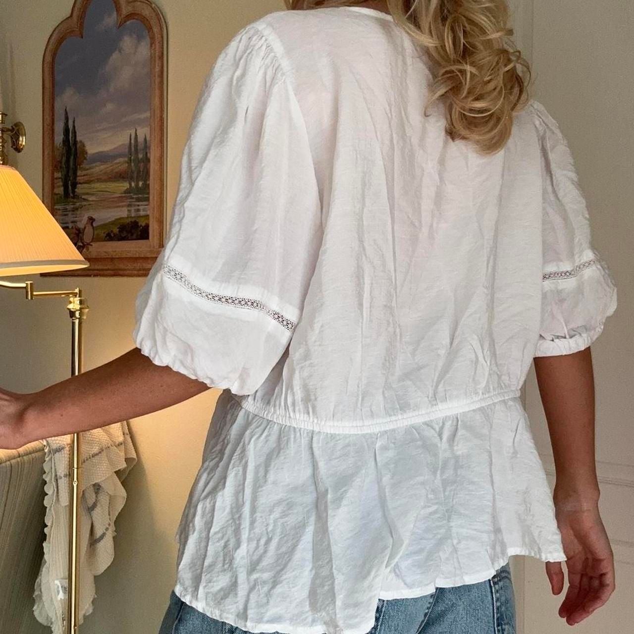 a.n.a a new approach White Babydoll Cottage Blouse XXL 5