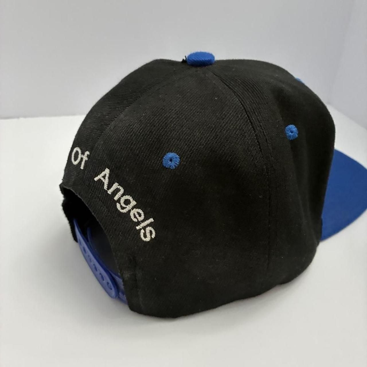 Vintage Los Angeles California Two Tone Snapback Hat Black Royal Blue 4