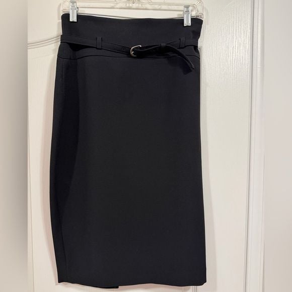 Express Black Pencil Skirt with Belt 4