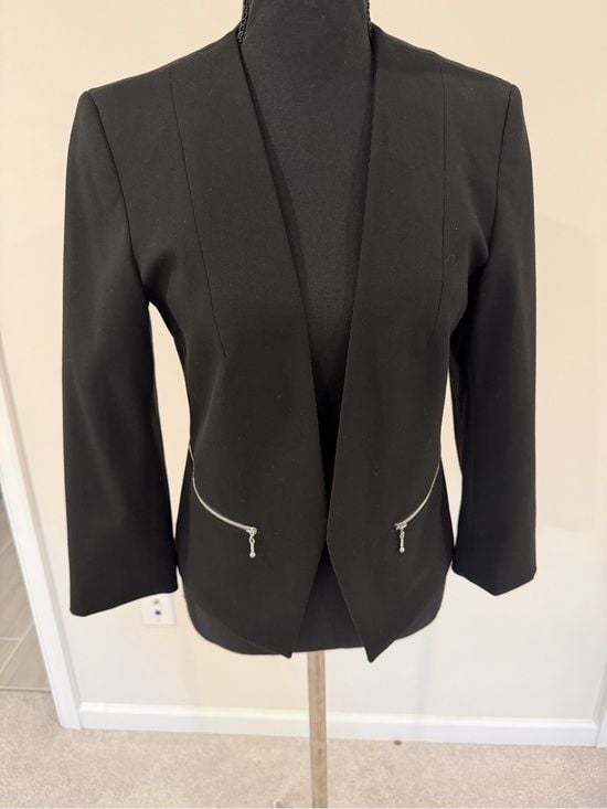 Express Black Open Front Blazer Jacket Women’s Size 6 3