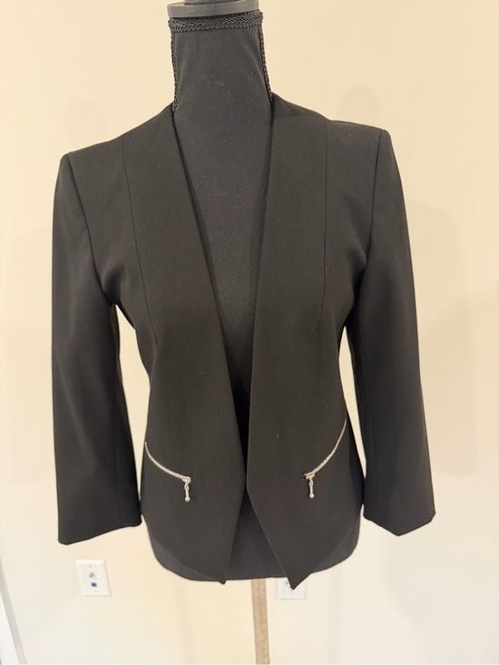 Express Black Open Front Blazer Jacket Women’s Size 6 4