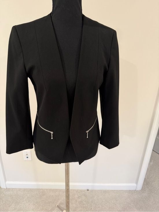 Express Black Open Front Blazer Jacket Women’s Size 6 7