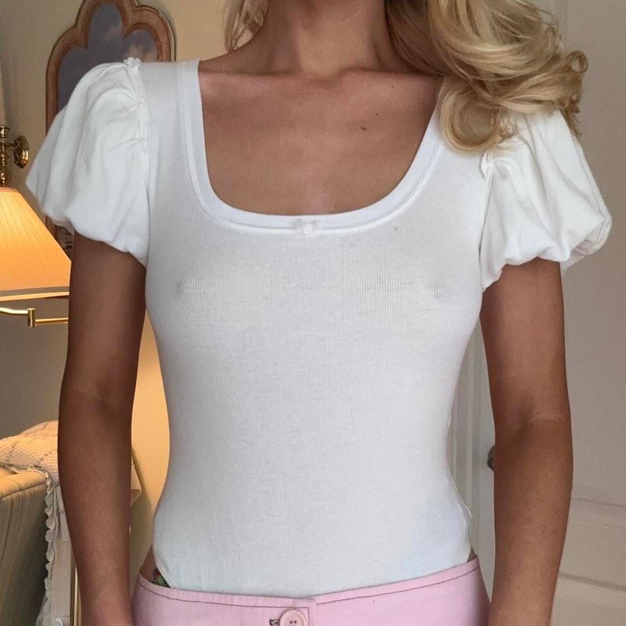 Free People Downtime Puff Sleeve Bodysuit 3