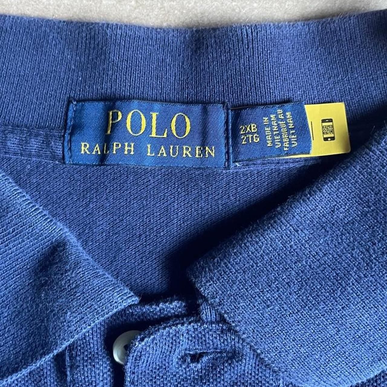 Polo Ralph Lauren Polo Shirt Mens 2XB Striped Mesh Blue Red White Colorblock
3