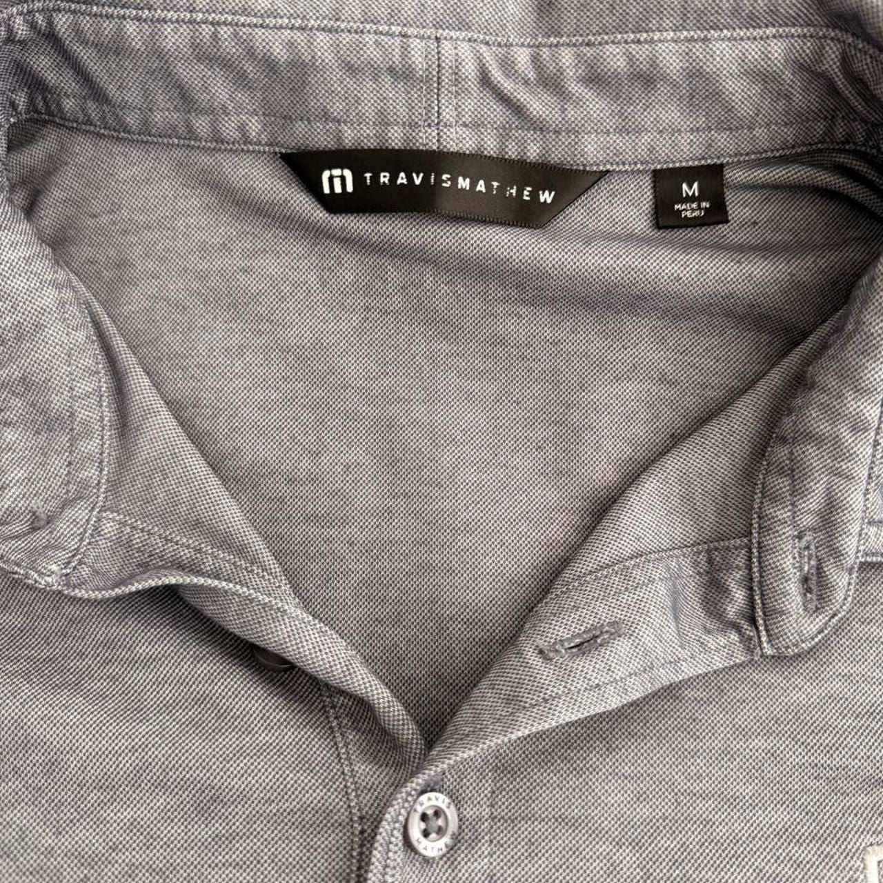TravisMathew Golf Polo Shirt Grey Mens Size M 2