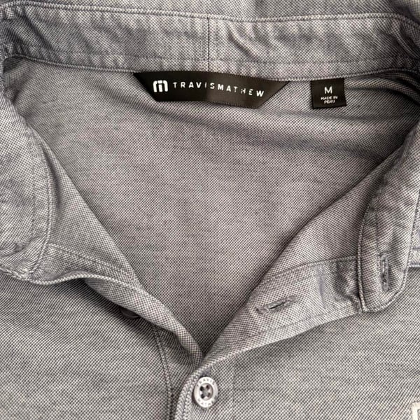 TravisMathew Golf Polo Shirt Grey Mens Size M