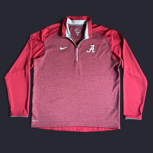 Nike Alabama Crimson Tide Sweater Mens Large Dri-Fit Quarter Zip