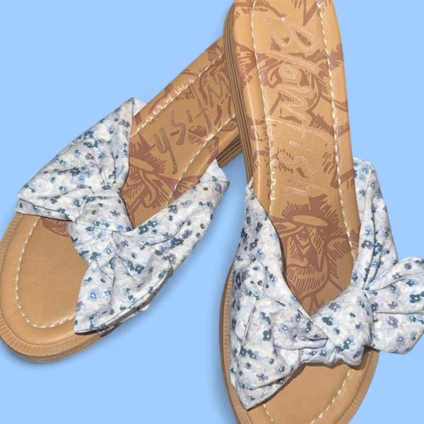 Blowfish Malibu Floral Knot Bow Slide Sandals