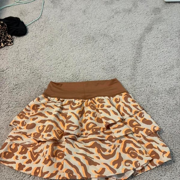 OFFLINE by Aerie Tiered Mini Skort Animal Print XS