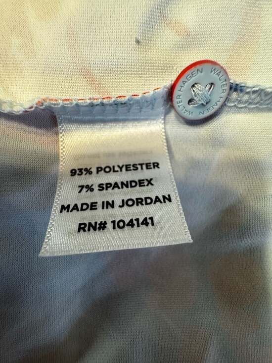 Walter Hagen Golf Polo Mens Sz L Gouache Floral Print UPF50+ $70 NEW 3