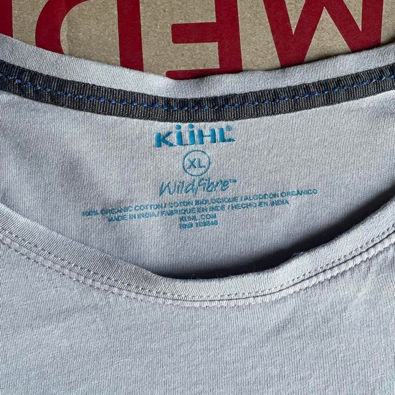 Kuhl T Shirt Mens XL Light Gray Organic Cotton Short Sleeve 3