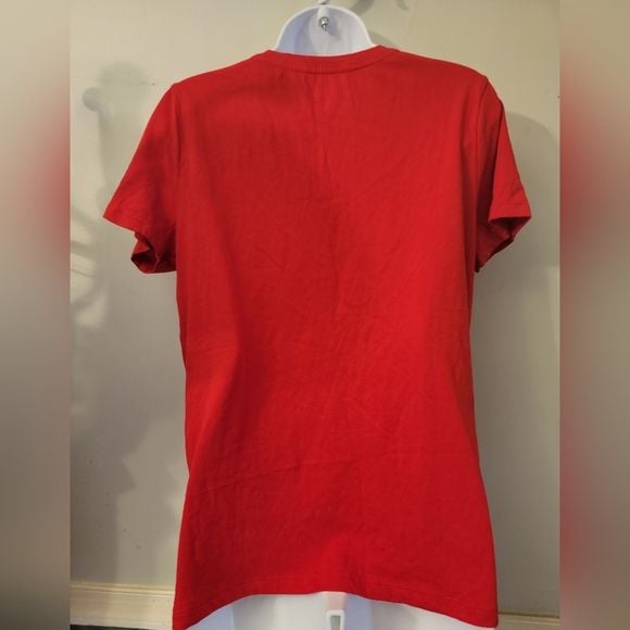 Time and Tru Women's Bright Red Short Sleeve Tee 3
