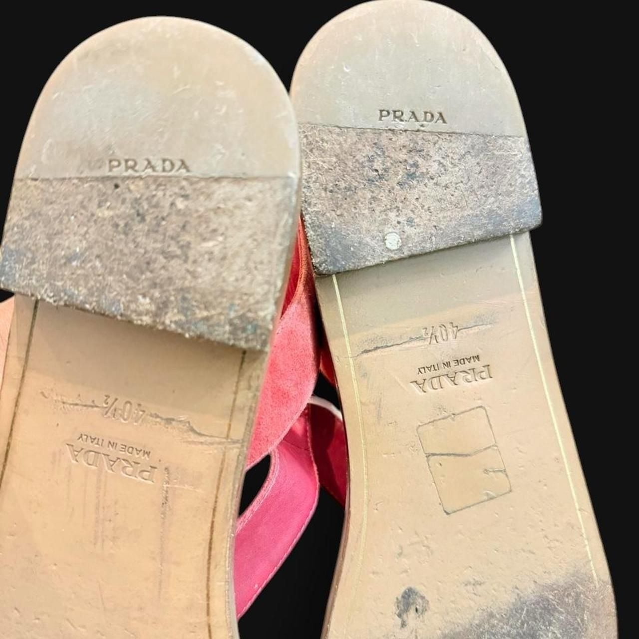 Prada Pink Suede Ankle Strap Sandals 3