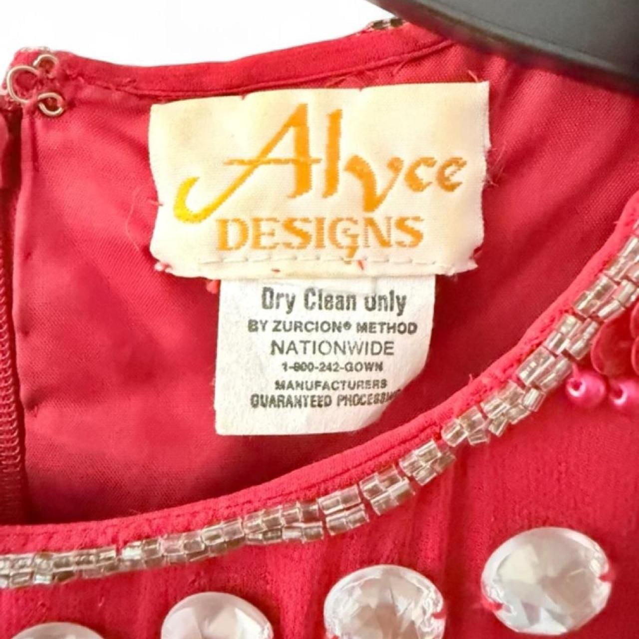 Alyce Designs Red Beaded Maxi Dress with Silver Sequins 5